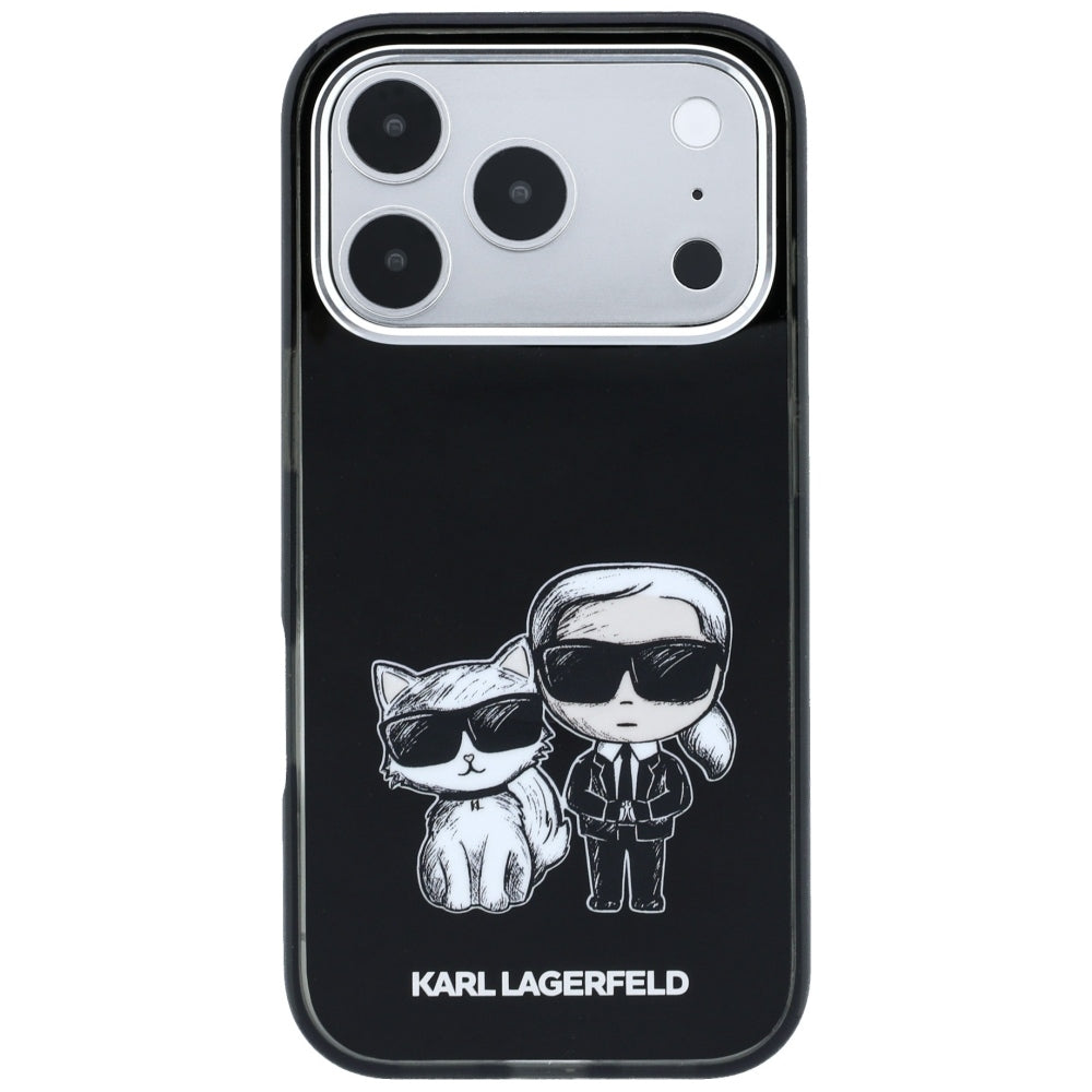Θήκη MagSafe για Apple iPhone 18 Pro / 17 Pro, Karl Lagerfeld, IML KC Bodies Sketch Print, Μαύρο