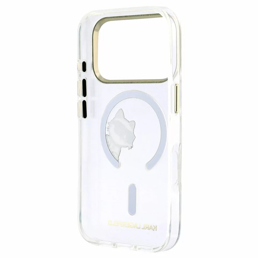 Θήκη MagSafe για Apple iPhone 18 Pro / 17 Pro, Karl Lagerfeld, IML Peekaboo Print και Μεταλλικό Πλαίσιο, Διαφανής