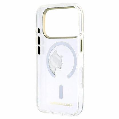 Θήκη MagSafe για Apple iPhone 18 Pro / 17 Pro, Karl Lagerfeld, IML Peekaboo Print και Μεταλλικό Πλαίσιο, Διαφανής