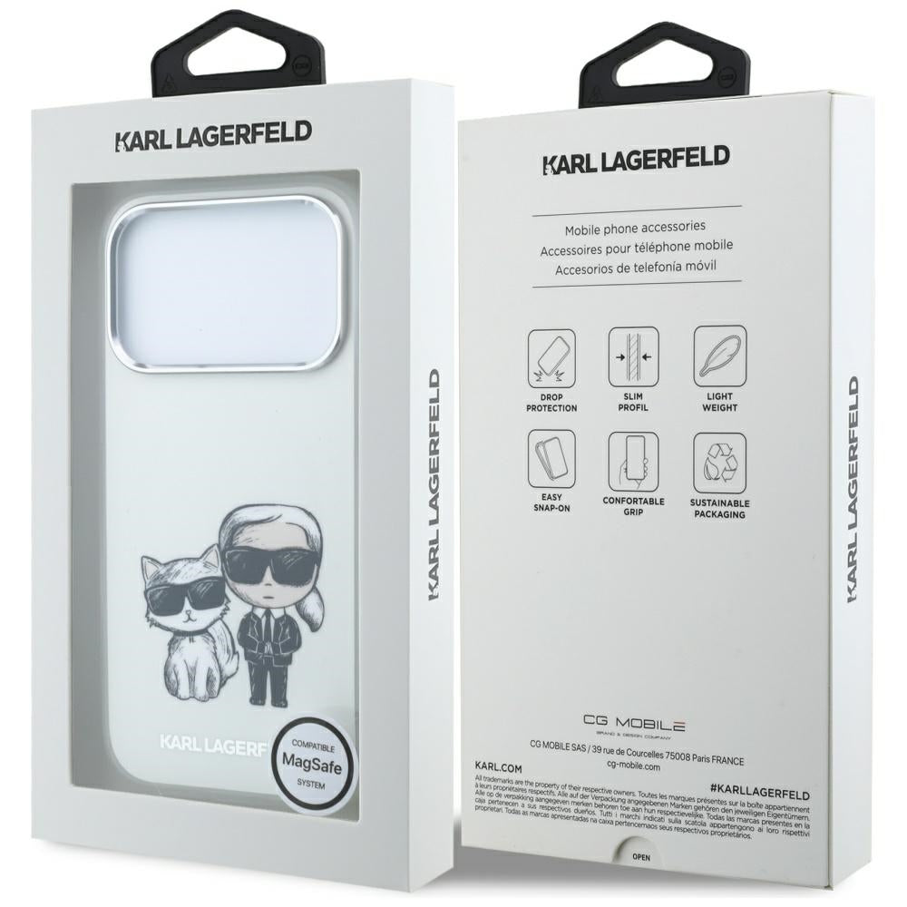 Θήκη MagSafe για Apple iPhone 18 Pro / 17 Pro, Karl Lagerfeld, KC Bodies Sketch, Μπεζ