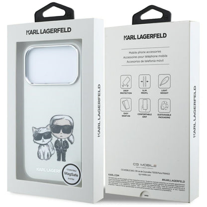 Θήκη MagSafe για Apple iPhone 18 Pro / 17 Pro, Karl Lagerfeld, KC Bodies Sketch, Μπεζ