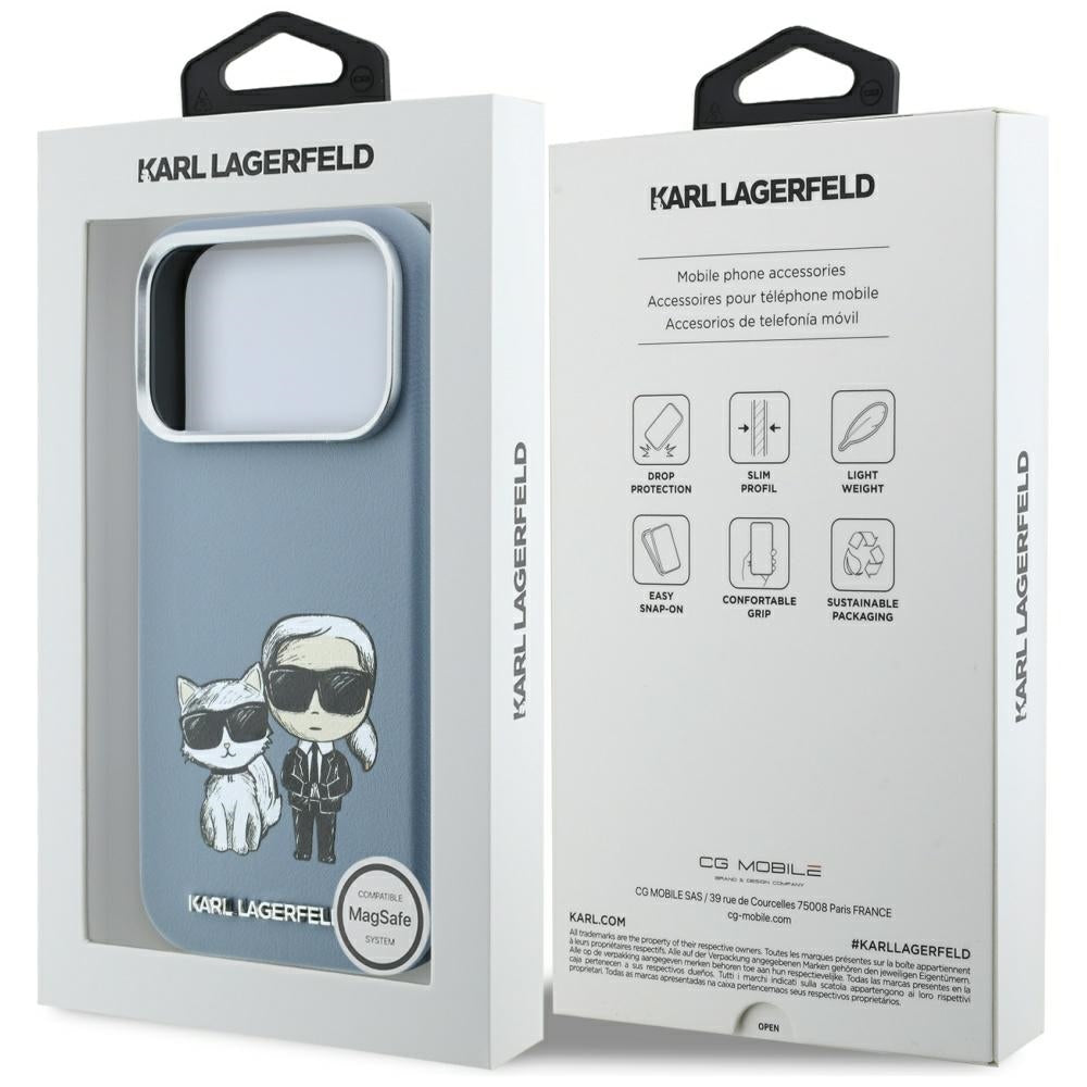 Θήκη MagSafe για Apple iPhone 18 Pro / 17 Pro, Karl Lagerfeld, KC Bodies Sketch, Bleu