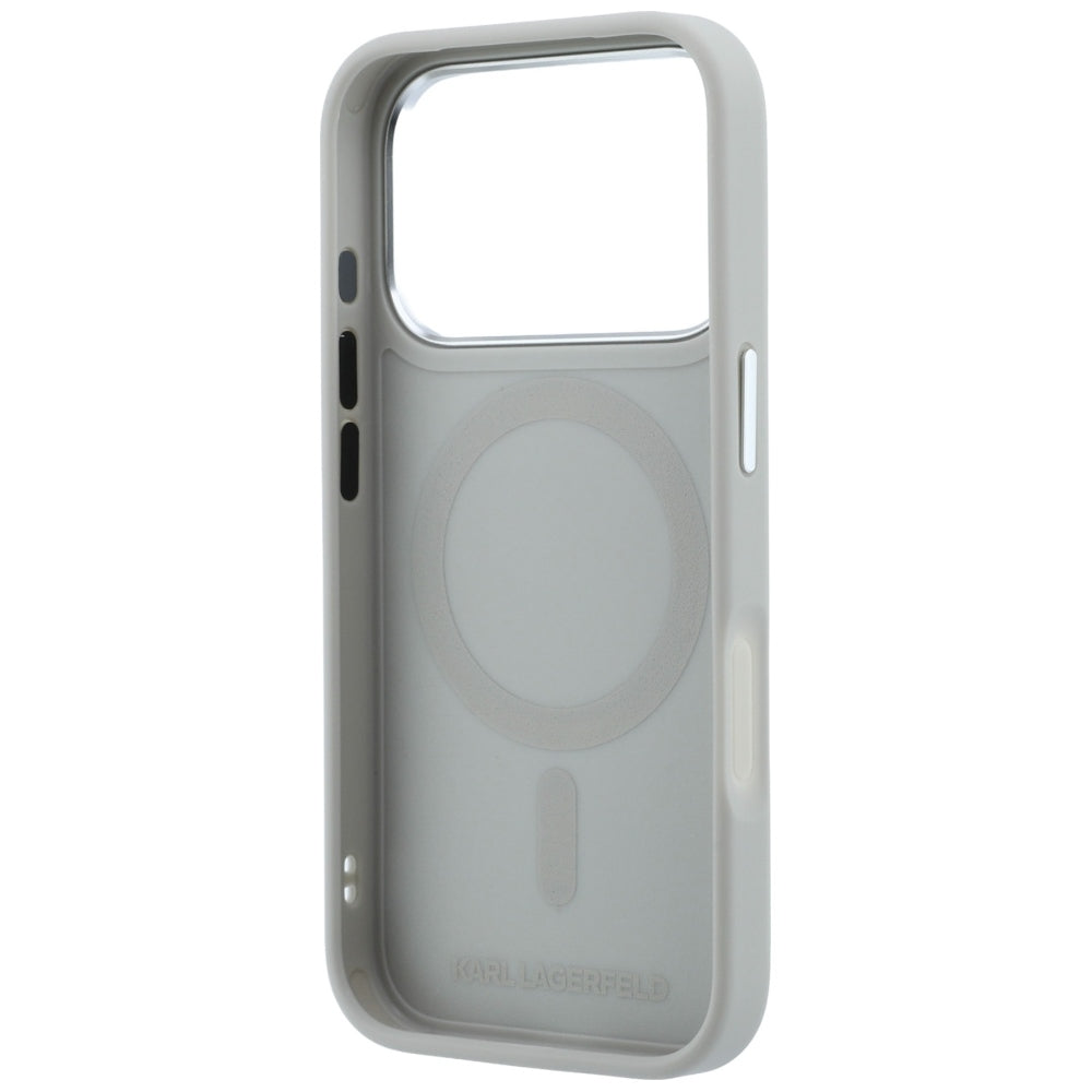 MagSafe Case for Apple iPhone 18 Pro / 17 Pro, Karl Lagerfeld, Point and Choupette Sketch, Gray