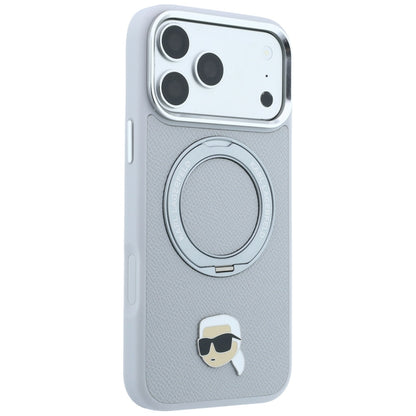 Θήκη MagSafe για Apple iPhone 18 Pro / 17 Pro, Karl Lagerfeld, Ring Stand 360 Karl Pin, Γκρι