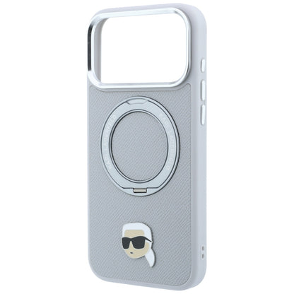 Θήκη MagSafe για Apple iPhone 18 Pro / 17 Pro, Karl Lagerfeld, Ring Stand 360 Karl Pin, Γκρι