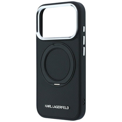 Θήκη MagSafe για Apple iPhone 18 Pro / 17 Pro, Karl Lagerfeld, Ring Stand 360 Saffiano, Μαύρη