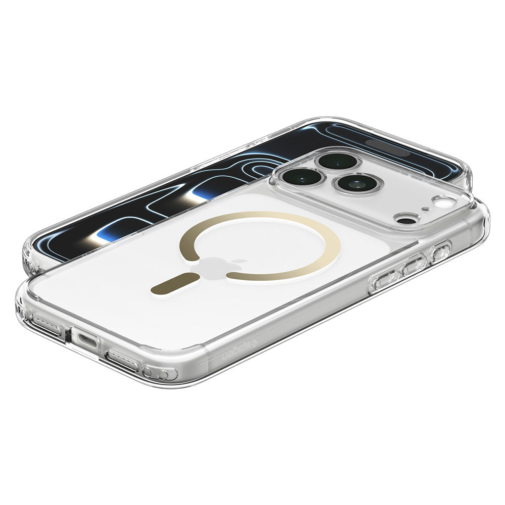 Θήκη MagSafe για Apple iPhone 18 Pro / 17 Pro, Spigen, Ultra Hybrid, Χρυσή Διαφανής ACS12157