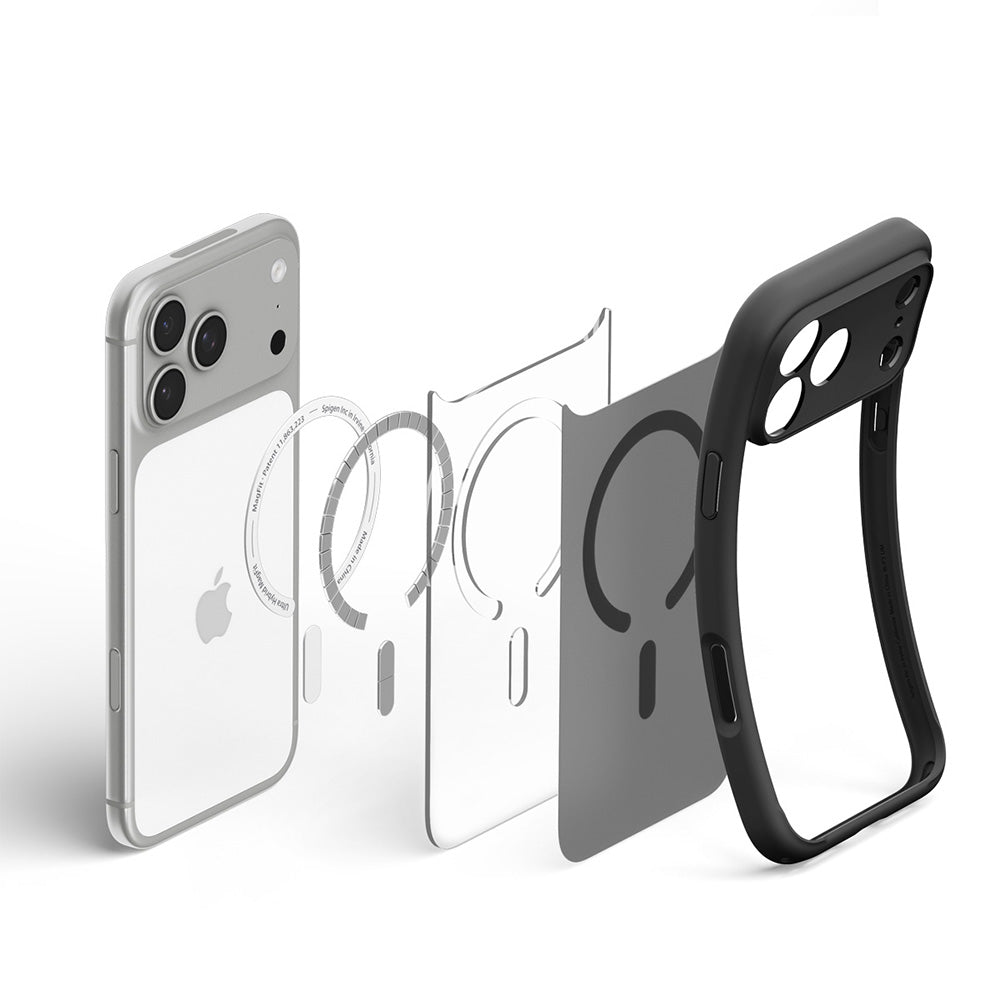 Θήκη MagSafe για Apple iPhone 18 Pro / 17 Pro, Spigen, Ultra Hybrid, Μαύρο Σατινέ ACS12160