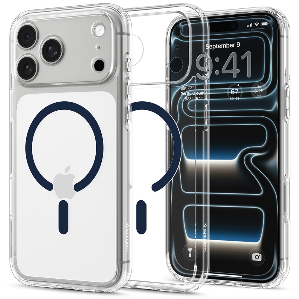 Θήκη MagSafe για Apple iPhone 18 Pro / 17 Pro, Spigen, Ultra Hybrid, Διαφανής Μπλε ACS12158