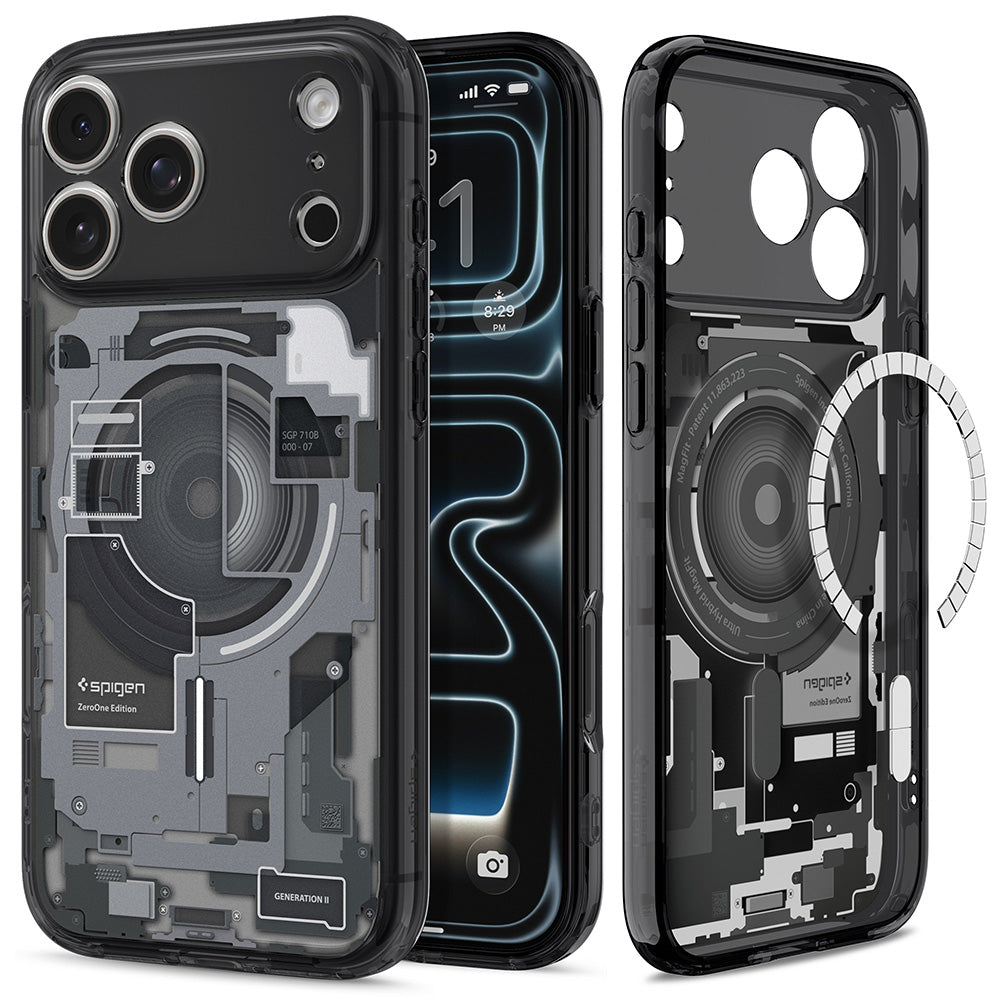 MagSafe Case for Apple iPhone 18 Pro / 17 Pro, Spigen, Ultra Hybrid Zero One, Black ACS12165