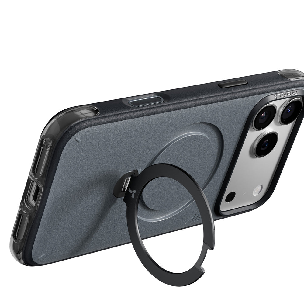 Θήκη MagSafe για Apple iPhone 18 Pro / 17 Pro, Torras, Ostand Q3 Air Essential, Μαύρο