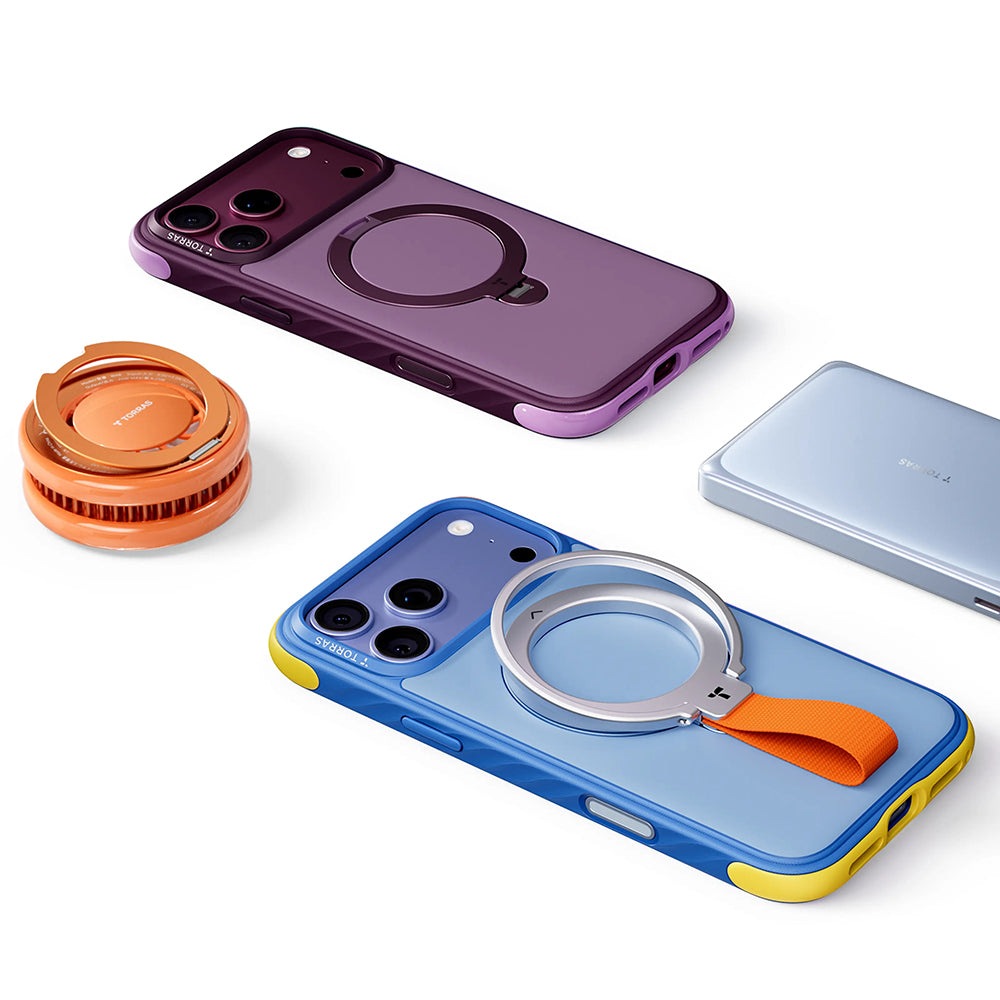 Θήκη MagSafe για Apple iPhone 18 Pro / 17 Pro, Torras, Ostand Q3 Rugged, Μαύρη