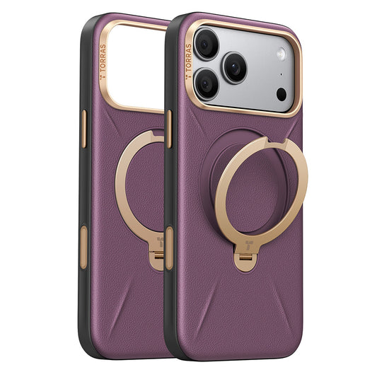 Θήκη MagSafe για Apple iPhone 18 Pro / 17 Pro, Torras, QPRO Leather, Μωβ
