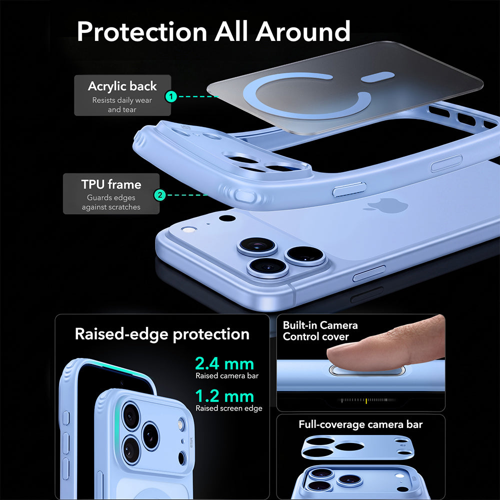 Θήκη MagSafe για Apple iPhone 18 Pro, ESR, Classic Hybrid, Μπλε Σατινέ