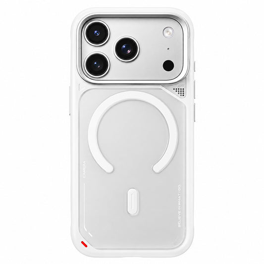 Θήκη MagSafe για Apple iPhone 18 Pro Max / 17 Pro Max, Blueo, Heat Dissipation Stand, Σατινέ λευκή