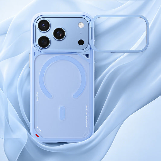 Θήκη MagSafe για Apple iPhone 18 Pro Max / 17 Pro Max, Blueo, Heat Dissipation Stand, Σατινέ Μπλε