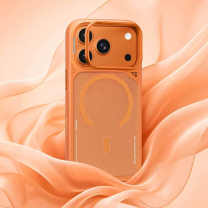 MagSafe Case for Apple iPhone 18 Pro Max / 17 Pro Max, Blueo, Heat Dissipation Stand, Satin Orange