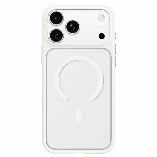 Θήκη MagSafe για Apple iPhone 18 Pro Max / 17 Pro Max, Blueo, φιλική προς το δέρμα, αντικραδασμική, σατινέ λευκή