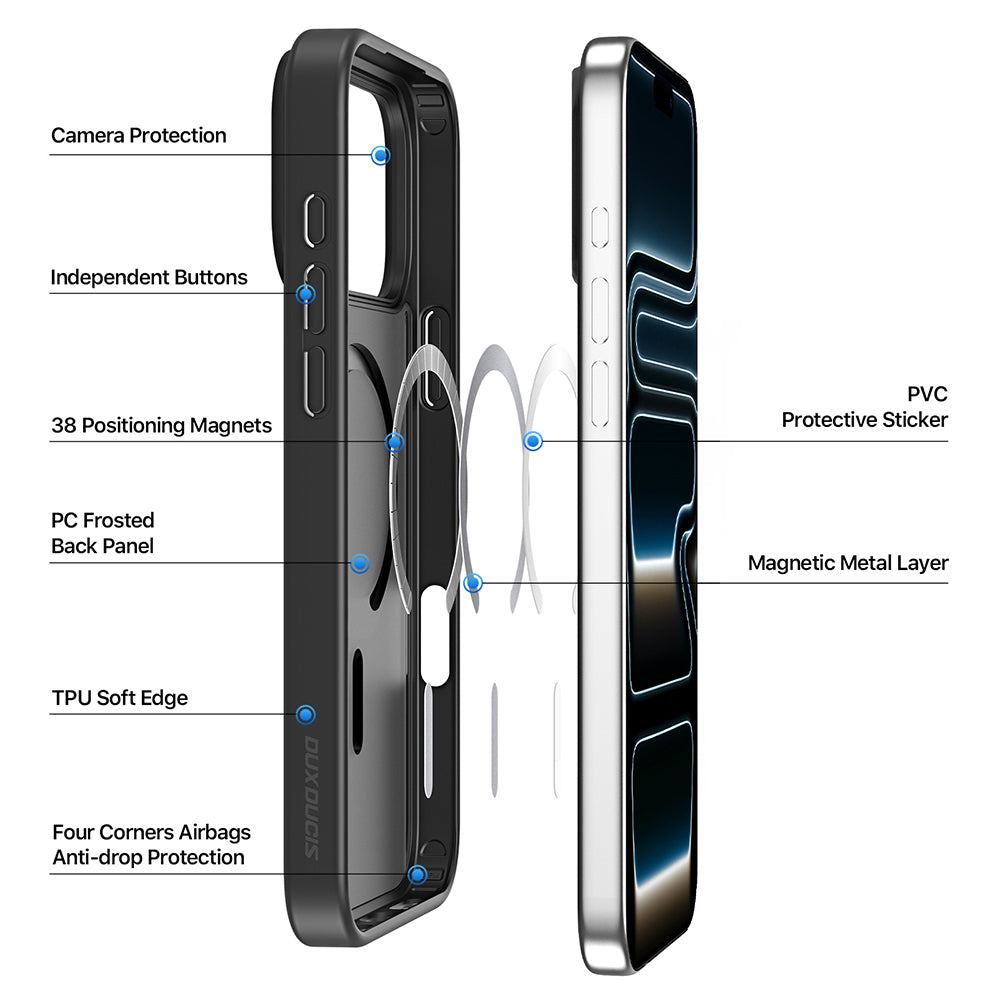 Θήκη MagSafe για Apple iPhone 18 Pro Max / 17 Pro Max, DUX DUCIS, Yind, Πορτοκαλί