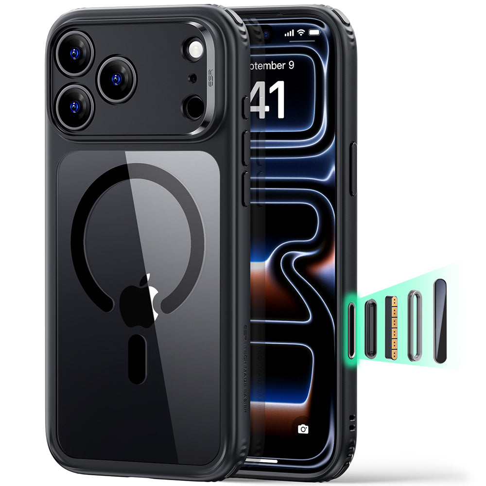 Θήκη MagSafe για Apple iPhone 18 Pro Max / 17 Pro Max, ESR, Classic Hybrid, Μαύρη Διαφανής