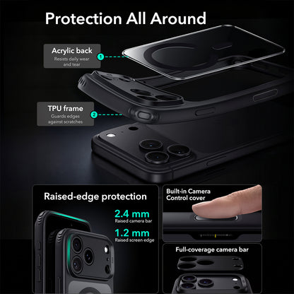 Θήκη MagSafe για Apple iPhone 18 Pro Max / 17 Pro Max, ESR, Classic Hybrid, Μαύρη Διαφανής