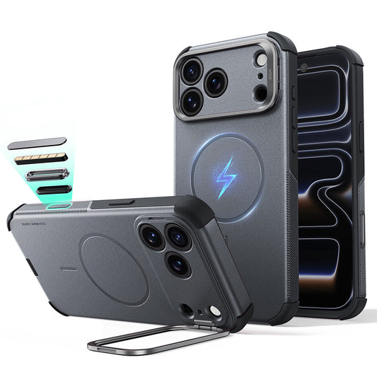 Θήκη MagSafe για Apple iPhone 18 Pro Max / 17 Pro Max, ESR, Cyber Armor Kickstand, Γκρι