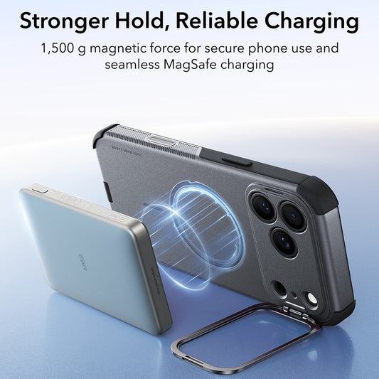 Θήκη MagSafe για Apple iPhone 18 Pro Max / 17 Pro Max, ESR, Cyber Armor Kickstand, Γκρι