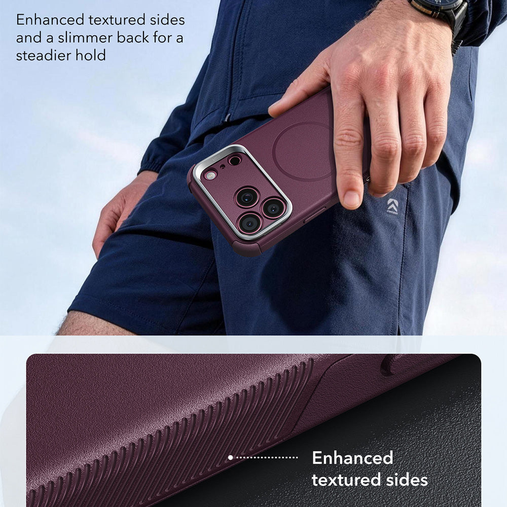 Θήκη MagSafe για Apple iPhone 18 Pro Max / 17 Pro Max, ESR, Cyber Armor Kickstand, Σκούρο Βυσσινί Ματ