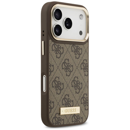 Θήκη MagSafe για Apple iPhone 18 Pro Max / 17 Pro Max, Guess, 4G Logo Plate, Καφέ