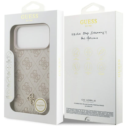 Θήκη MagSafe για Apple iPhone 18 Pro Max / 17 Pro Max, Guess, 4G Small and Classic, Ροζ