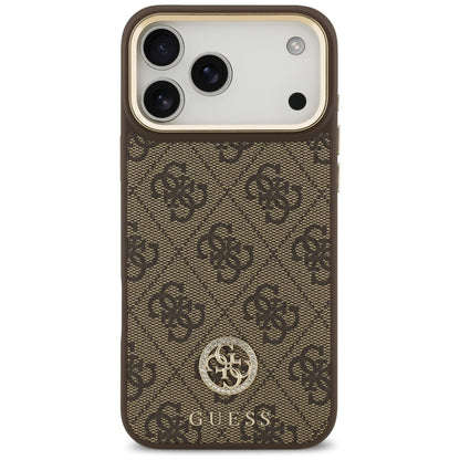 Θήκη MagSafe για Apple iPhone 18 Pro Max / 17 Pro Max, Guess, 4G Strass Logo, Καφέ