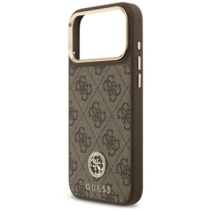 Θήκη MagSafe για Apple iPhone 18 Pro Max / 17 Pro Max, Guess, 4G Strass Logo, Καφέ