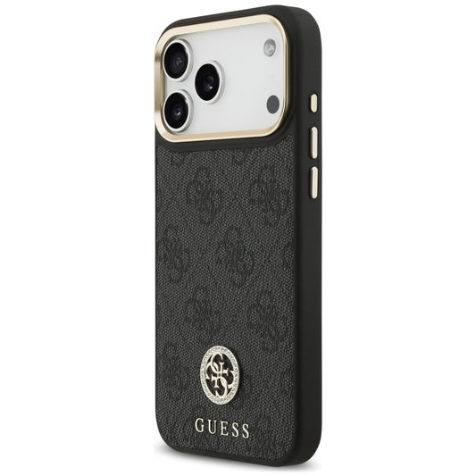 Θήκη MagSafe για Apple iPhone 18 Pro Max / 17 Pro Max, Guess, 4G Strass Logo, Μαύρη