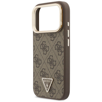 Θήκη MagSafe για Apple iPhone 18 Pro Max / 17 Pro Max, Guess, 4G Triangle Logo & Stand Camera, Καφέ
