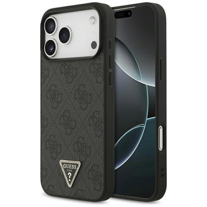 Θήκη MagSafe για Apple iPhone 18 Pro Max / 17 Pro Max, Guess, 4G Triangle Strass, Μαύρη