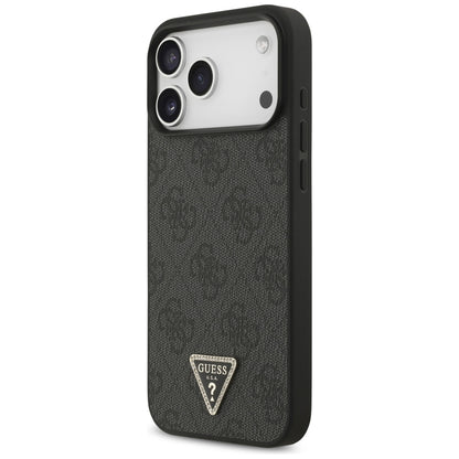 Θήκη MagSafe για Apple iPhone 18 Pro Max / 17 Pro Max, Guess, 4G Triangle Strass, Μαύρη