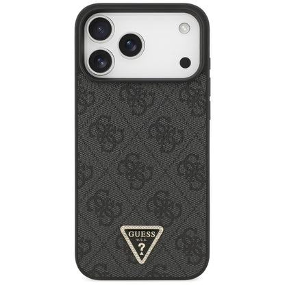 Θήκη MagSafe για Apple iPhone 18 Pro Max / 17 Pro Max, Guess, 4G Triangle Strass, Μαύρη
