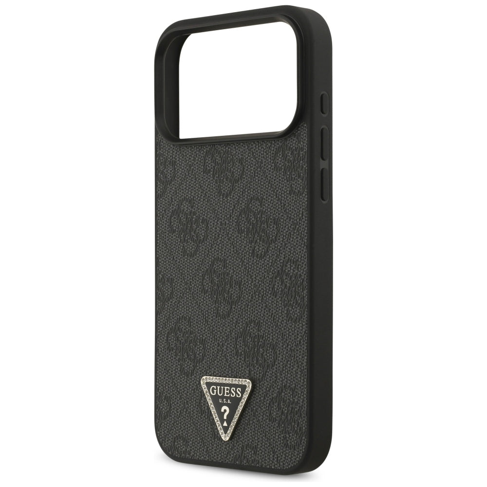 Θήκη MagSafe για Apple iPhone 18 Pro Max / 17 Pro Max, Guess, 4G Triangle Strass, Μαύρη