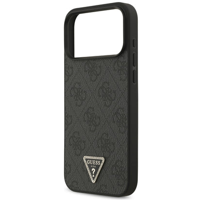 Θήκη MagSafe για Apple iPhone 18 Pro Max / 17 Pro Max, Guess, 4G Triangle Strass, Μαύρη