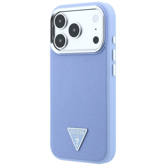 Θήκη MagSafe για Apple iPhone 18 Pro Max / 17 Pro Max, Guess, Λογότυπο Τριγώνου με Υφή, Μπλε