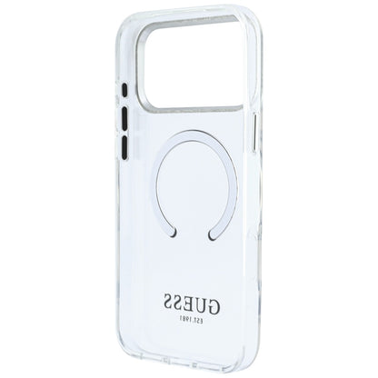 Θήκη MagSafe για Apple iPhone 18 Pro Max / 17 Pro Max, Guess, Μεταλλικό Περίγραμμα, Ασημί