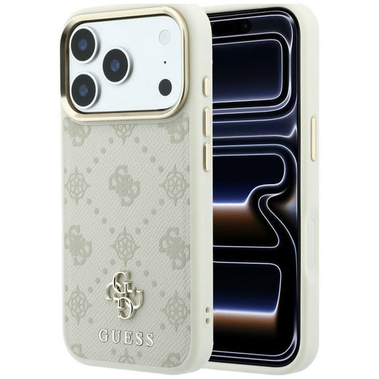 MagSafe Case for Apple iPhone 18 Pro Max / 17 Pro Max, Guess, Peony 4G Small Logo, Beige