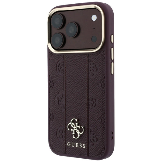 Θήκη MagSafe για Apple iPhone 18 Pro Max / 17 Pro Max, Guess, Stripe Peony 4G, Βυσσινί