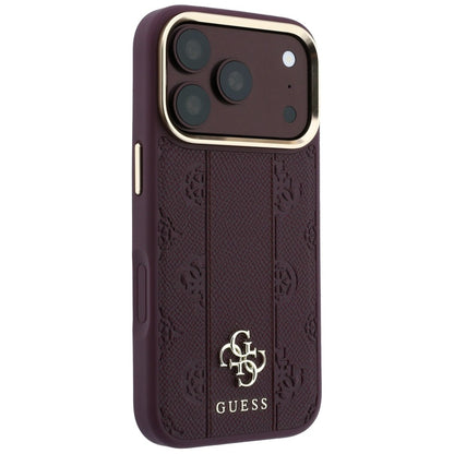 MagSafe Case for Apple iPhone 18 Pro Max / 17 Pro Max, Guess, Stripe Peony 4G, Burgundy
