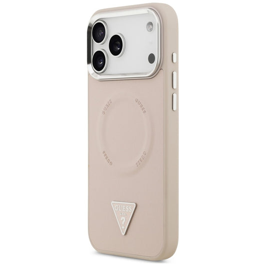 Θήκη MagSafe για Apple iPhone 18 Pro Max / 17 Pro Max, Guess, Triangle Logo, Ροζ