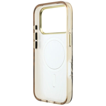 Θήκη MagSafe για Apple iPhone 18 Pro Max / 17 Pro Max, Guess, Zebra Glitter Triangle Logo, Χρυσή