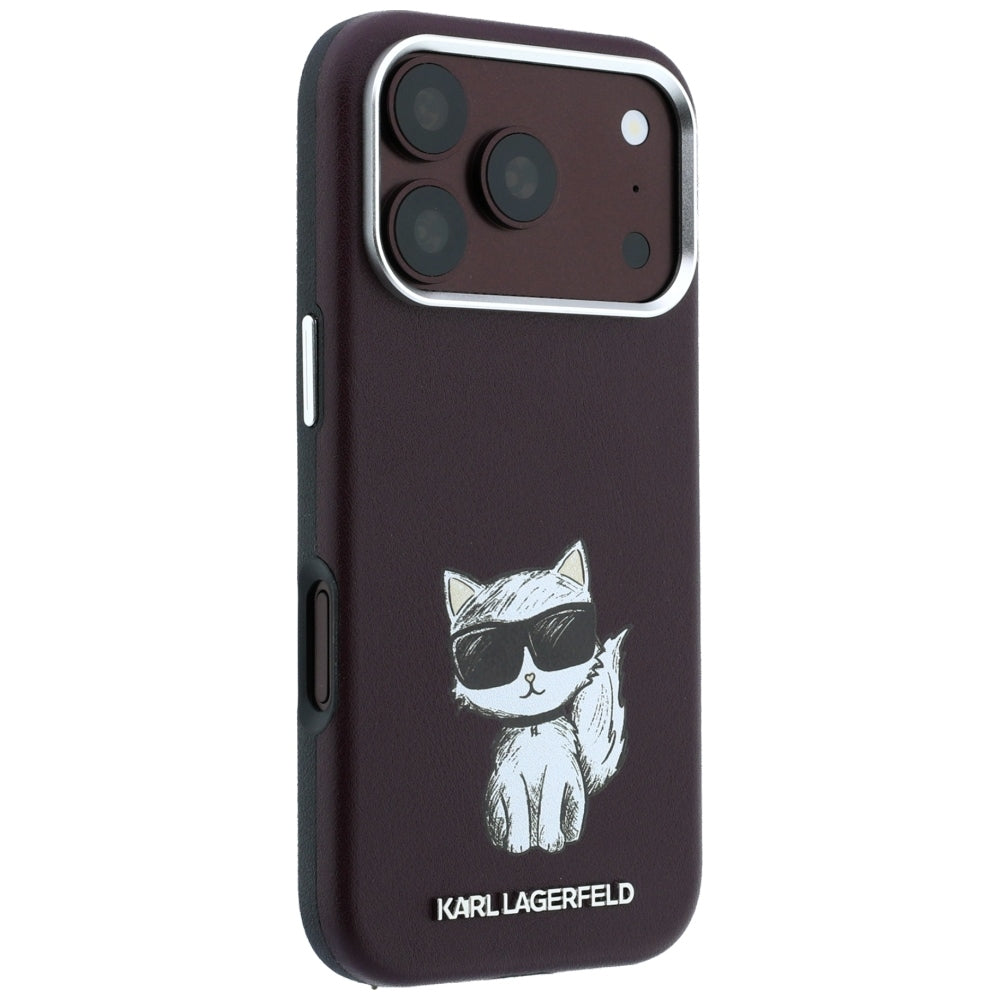 Θήκη MagSafe για Apple iPhone 18 Pro Max / 17 Pro Max, Karl Lagerfeld, Choupette Sketch, Βυσσινί