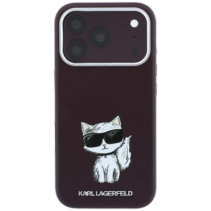 Θήκη MagSafe για Apple iPhone 18 Pro Max / 17 Pro Max, Karl Lagerfeld, Choupette Sketch, Βυσσινί