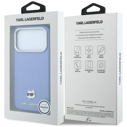 Θήκη MagSafe για Apple iPhone 18 Pro Max / 17 Pro Max, Karl Lagerfeld, Grained Choupette Head, Bleu