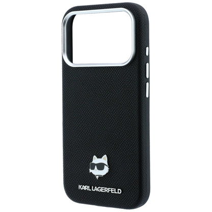 Θήκη MagSafe για Apple iPhone 18 Pro Max / 17 Pro Max, Karl Lagerfeld, Grained Choupette Head Metal, Μαύρη